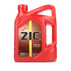 Масло трансмиссонное ZIC GFT 75W-90, 4л., синт., GL-4GL-5, MT-1; ZF TE-ML 02B, 05A, 05B 12LN, 16B, 17B, 19C, 21A; Scania STO 1:0