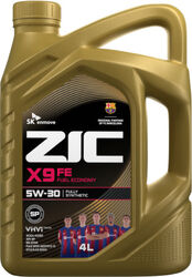 Масло моторное ZIC X9 FE 5W-30, 20л., синт., SP, A5B5, Ford WSS-M2C913-D, Renault-Nissan RN 0700, Jaguar-Land Rover STJLR 03.5003