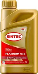 масло моторное синтетическое platinum 7000 5w40 sncf, a3b4 1л