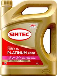 масло моторное 5w30 sintec 4л синтетика platinum 7000 a5b5