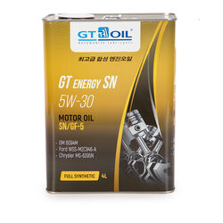 Масло моторное синтетическое всесезонное GT Energy SN, SAE 5W30, API SN, 4 л