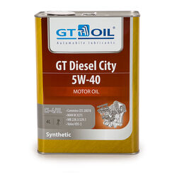 МАСЛО МОТОРНОЕ 5W40 GT OIL 4Л СИНТЕТИКА GT DIESEL CITY