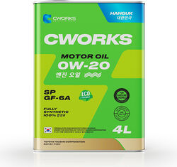 Масло моторное HANGUK CWORKS MOTOR OIL 0W-20 SPGF-6A, 4л.