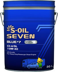 Моторное масло S-OIL Blue 7 10W-40 20л.
