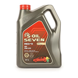 Моторное масло S-OIL Red 9 0W-20 4л.