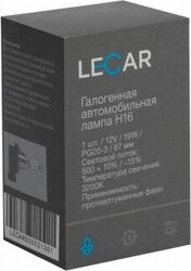 автомобильная лампа lecar h16 (12v, 55w, pg20-3), 1 шт.